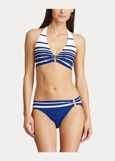 Fondo de Bikini Ralph Lauren Mujer Azules - Striped Hipster - IXDOH6791